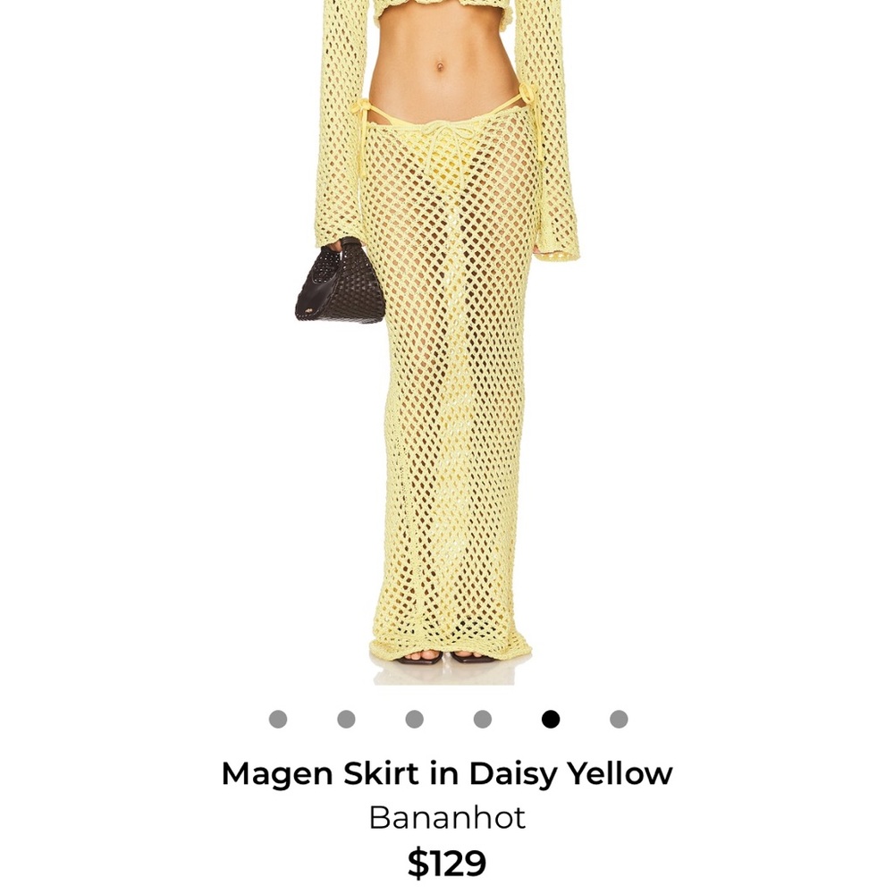 NWT Bananhot Magen Skirt Daisy Yellow from Revolve